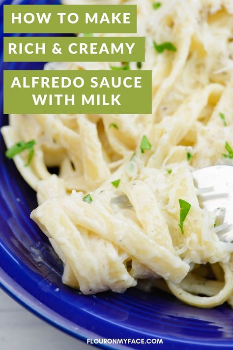 Alfredo Sauce Recipe With Milk, Gastro Diet, Home Made Alfredo Sauce, Alfredo Sauce With Milk, Fetuchini Alfredo, Dinner Soups, Best Alfredo Sauce Recipe, Fetuccini Alfredo, Alfredo Sauce Recipe Without Heavy Cream