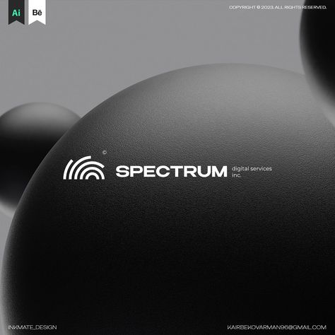 Spectrum© - Visual identity by Inkmate • • We create digital solutions that change people's lives for the better! Spectrum creates digital… | Instagram Logos, Product Identity Design, Spectrum Logo Design, Cybersecurity Logo, Digital Branding Design, Echo Logo, Spectrum Logo, Media Logo Design, Open Logo