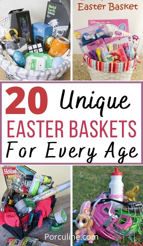 Cheap Easter Baskets, Unique Easter Basket Ideas, Family Easter Basket, Easter Basket Alternatives, Teen Easter Basket, Easter Basket Themes, Adult Easter Baskets, Unique Easter Baskets, Fun Easter Baskets