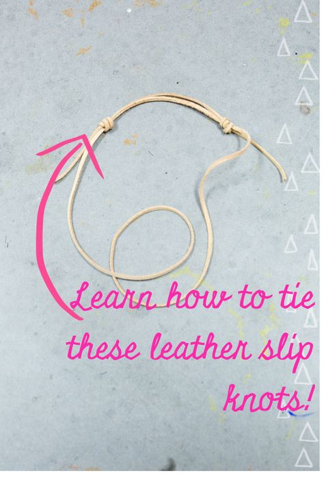 Learn how to tie a leather slip knot! It's easier than you think. Pin and save this super cute Boho Bracelet DIY Tutorial from Pop Shop America. Boho Bracelets Diy, Boho Jewelry Diy, Slip Knot, Diy Bracelets Tutorials, Pulseras Diy, Armband Diy, Bracelets Diy, Bracelet Diy, Boho Leather