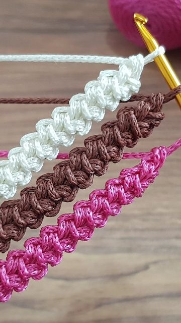 Gözde ile el sanatları ☘ on Instagram: "very easy crochet cord, bag handle making #crochet #knitting #crafts" Crochet Ideas For Beginners, Crochet I Cord, Very Easy Crochet, Crochet Handles, Knitting Crafts, Crochet Bracelet Pattern, Crochet Cord, Crochet Beanie Pattern, Haken Baby