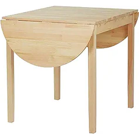 Jazzae Extendable Solid Wood Dining Table Drop Leaf Tables, Solid Wood Kitchen Table, Leaf Tables, Tables For Small Spaces, Wood Kitchen Table, Dining Table Natural, Solid Wood Kitchen, Expandable Table, Kitchen Table Wood