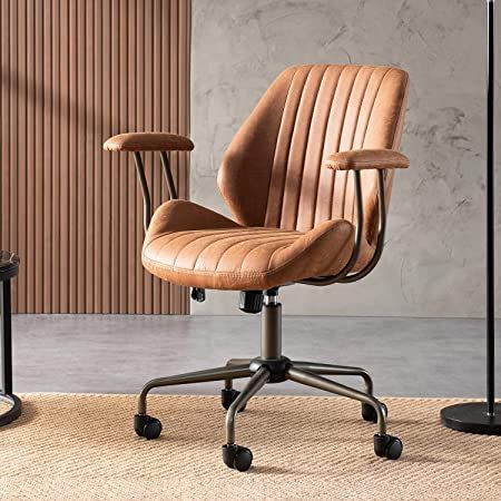 Executive Home Office, Modern Computer Desk, Chair Design Modern, High Back Office Chair, Computer Desk Chair, Modern Office Chair, Leather Office Chair, Swivel Office Chair, Brown Living Room