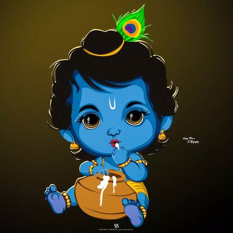 Krishna Janmashtami Pictures, Cute Krishna Janmashtami, Cute Krishna Rangoli, Krishna Images Cartoon, Cartoon Krishna Images, Lord Krishna Illustration, Shree Krishna Janmashtami Images, Krishna Cute Drawing, Cute Krishna Painting