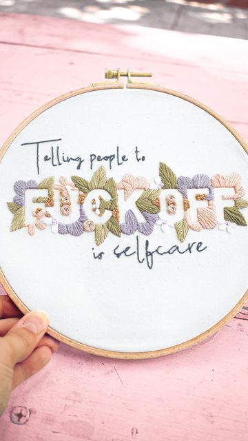 Inappropriate Embroidery Patterns, Embroidery Swear Words, Snarky Embroidery Patterns, Swear Word Embroidery, Small Simple Embroidery Ideas, Embroidery Patterns Funny, Funny Embroidery Patterns Free, Swear Embroidery, Hand Embroidery Quotes
