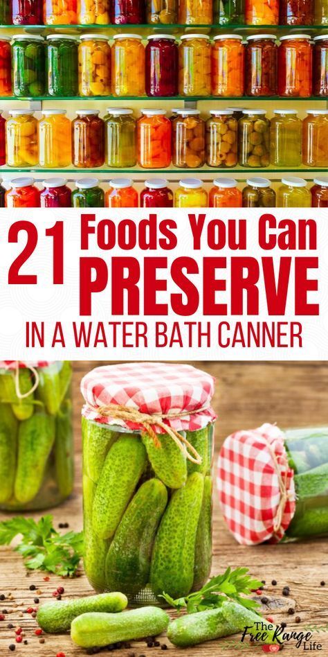 Canning Veggies Water Bath, Hot Bath Canning Recipes, What Can I Water Bath Can, Things You Can Water Bath Can, Canning For Dummies, Water Bath Canning Recipes Vegetables, Water Bath Canning Food List, Water Bath Canning Jam Recipes, Christmas Canning Recipes