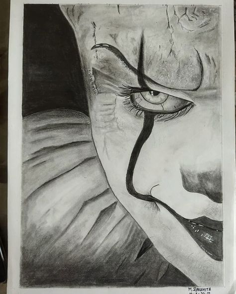 Difficult Drawings Sketch, Horror Drawing Ideas Easy, Pennywise Sketch, Scream Drawing, Screaming Drawing, Horror Sketches, Scary Drawings, Horror Drawing, Disney Drawings Sketches