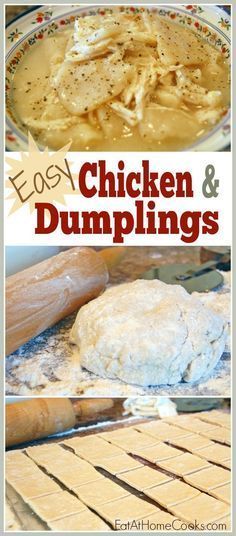 Easy Chicken Dumplings Recipe, Easy Chicken Dumplings, Easy Chicken Dumpling Recipes, Easy Chicken And Dumplings, Easy Dumplings, Chicken Dumplings Recipe, Homemade Chicken And Dumplings, Chicken Dumplings, Dumplings Recipe