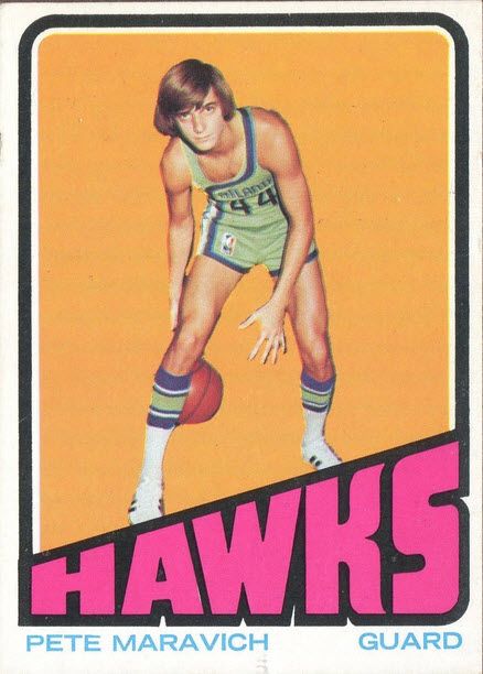A fan's guide to 10 of the coolest 1970s basketball cards on the planet. Pete Maravich, Sports Cards Collection, Basketball Rules, Old Baseball Cards, Player Card, Basketball Star, Basketball Leagues, Nba Legends, Basketball Legends