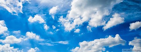 Blue Sky and Puffy Clouds Facebook cover Nature, Sky Cover Photo Facebook, Blue Facebook Cover Aesthetic, Blue Sky Header, Blue Facebook Cover, Background Facebook Cover, Fb Background, Soulmates Art, 트위터 헤더