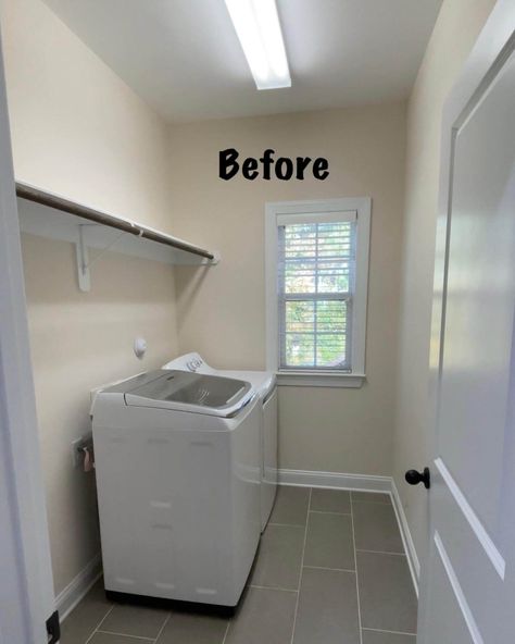 Laundry Room Remodel – How to Maximize a Small Space Small Mudroom In Laundry Room, 5x8 Laundry Room Layout, Laundry Room Makeover With Window, Laundry Room With Linen Closet, Over Laundry Storage, Long Narrow Laundry Room Design, Laundry Room With Fridge Ideas, Small Walk In Laundry Room, Laundry Lighting Ideas