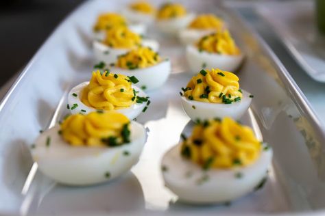 Read on to get inspiration for your 1970s themed party. 70s Dinner Party, Horseradish Deviled Eggs, Buffalo Deviled Eggs, Eggs Deviled, 70s Food, Southern Deviled Eggs, Frijoles Refritos, Deviled Eggs Classic, Deviled Eggs Recipe