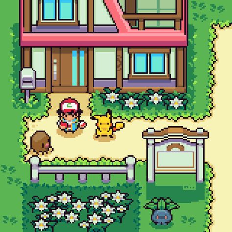 ArtStation - Pokemon in my style Pokemon Towns, Pokemon Video, Best Pokemon, Pokemon Video Games, Pixel Art Pokemon, Pokemon Backgrounds, Pixel Art Background, Pixel Art Tutorial, 8bit Art