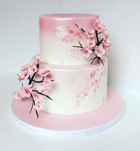 A Lovely Cherry Blossom Quinceanera Theme Japanese Cherry Blossom Cake Ideas, Japanese Quinceanera Ideas, Cherry Blossom Dessert Table, Mulan Sweet 16 Theme, Mulan Baby Shower Theme, Blossom Quinceanera Theme, Japanese Themed Cake, Blossom Baby Shower Ideas, Cherry Blossom Bridal Shower Theme
