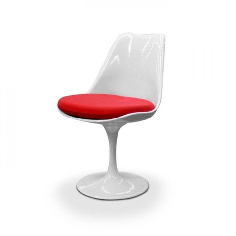 Adrian Eero Saarinen, Tulip Chair Saarinen, Saarinen Tulip Table, Tulip Chair, Tulip Table, Reception Room, Red Cushions, Armless Chair, Reception Rooms