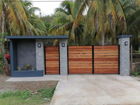 Home Decor Ideas Gates-Home Decor Ideas-Home Decor Ideas Living room Fences And Gates Modern, Front Gate Ideas, House Front Gate, Wooden Gate Designs, Gate Design Ideas, Home Gate Design, Outdoor Gate, Gate Wall Design, Gate Designs Modern