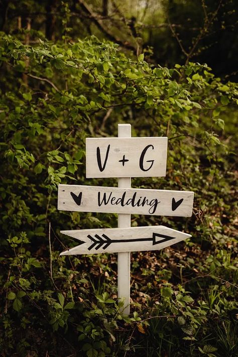 Wooden Wedding Sign Post Home Garden Tipi Wedding Kloe May Photography #wedding #weddingsign Wedding Diy Wood Projects, Road Sign For Wedding, This Way To The Wedding Sign, Diy Wooden Signs For Outside, Diy Wedding Sign Wood, Wedding Sign Directions, Mr And Mrs Wooden Signs, Wedding Direction Signs Diy, Wedding Road Signs Diy