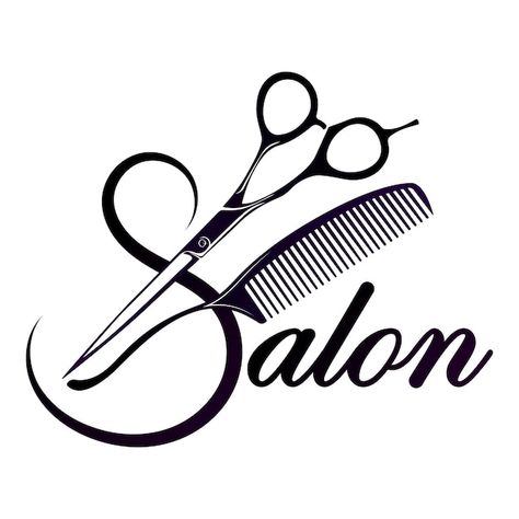 Scissors and comb stylist silhouette des... | Premium Vector #Freepik #vector #hair #women-hairdresser #hairdressing-salon #hairdresser Hairdresser Logo Design, Hair Salon Art, Hairdresser Logo, Hair Logo Design, Logo Online Shop, Hairdresser Salon, Hair Salon Logos, Salon Logo Design, Wallpaper Photo Gallery