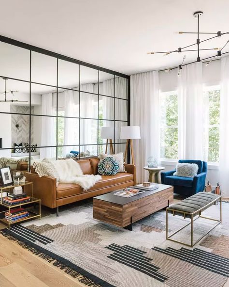 Modern Family Room Design, Rug Decor Living Room, Modern Industrial Living Room, Contemporary Living Room Design, First Apartment Decorating, Living Room Goals, Small Living Room Decor, Modern Farmhouse Living Room, Stylish Living Room