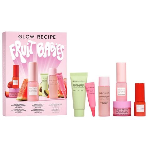 Glow Recipe Fruit Babies, Bha Toner, Vitamin C Eye Cream, Niacinamide Dew Drops, Hyaluronic Acid Cream, Oily Skincare, Skincare Kit, Sephora Skin Care, Glow Recipe