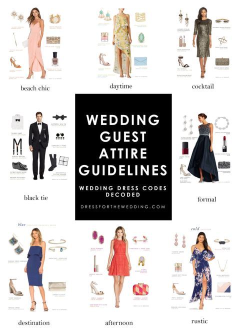 Wedding guest attire guidelines | Wedding dress codes and what to wear to a wedding. If you have ever wondered what to wear as a guest of a wedding - this guide will help! #dresscode #weddingguest #whattowear #weddingtips Wedding Guest Guide, Wedding Dress Codes, Attire Guide, Dress Etiquette, Dress Code Guide, Formal Wedding Attire, Wedding Guest Attire, Formal Dress Code, Formal Wedding Guests