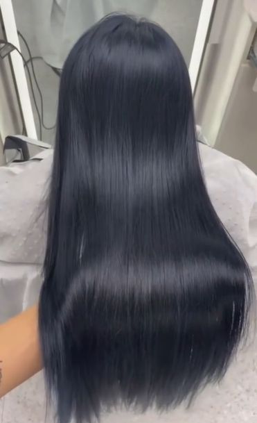 Observable Hair Cut Cape Ideas 2023 Midnight Hair, Midnight Blue Hair, Blue Black Hair Color, Black Hair Aesthetic, Blue Black Hair, Korean Hair Color, Dark Blue Hair, Black Hair Dye, Beauty Hair Color