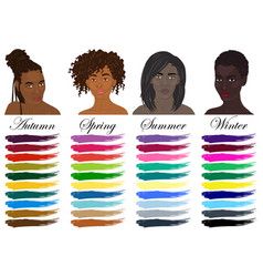 Color Analysis Dark Skin, Color Palette For Dark Skin Tone, Dark Skin Clothes Color, Color Theory Black Women, Color Palette For Black Women, Best Colors For Dark Skin Tone, Brown Skin Color Palette Clothes, Color Analysis Black Women, Colors That Look Good On Dark Skin