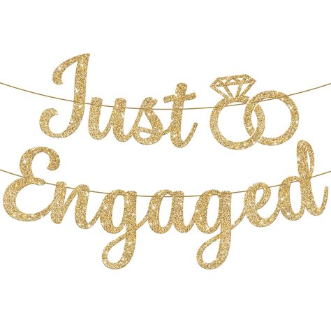 Just Engaged Decorations, Classy Bachelorette Party Decorations, Engaged Banner, Decorations Engagement Party, Gold Bachelorette Party Decorations, Bride To Be Party, Bachelorette Signs, Decorations Engagement, Bride To Be Banner