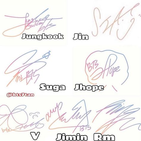 Bts signatures/most beautiful signature? Tiktok Name, Suga Instagram, Bts Signatures, Linkin Park Logo, Bts Agust D, Bts Name, Bts Tattoos, Bts Show, Most Viewed