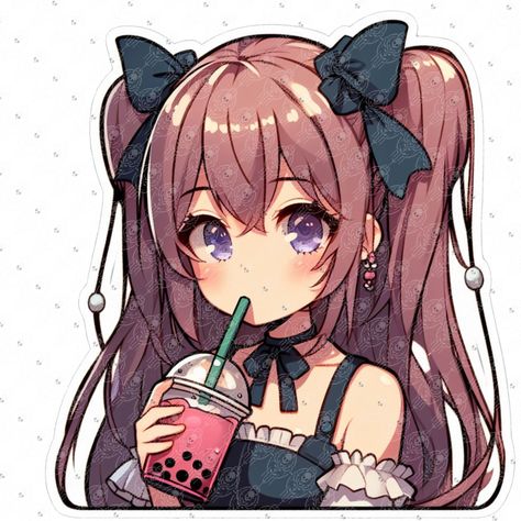 🍵🌸 Indulge in the perfect blend of sweetness and style with this charming drawing of an anime girl sipping boba tea! 🎨✨ Let your taste buds tingle and your heart flutter as you witness the serene moment captured in this artwork. Perfect for fans of anime aesthetics and bubble tea aficionados, this piece adds a touch of kawaii elegance to any space. Click now to make this enchanting illustration yours#AnimeGirlArt #BobaTeaIllustration #KawaiiAesthetics #SipInStyle #AddToCartNow Kawaii, Hand Holding Boba Reference, Drinking Bubble Tea Pose, Holding Boba Tea Drawing Reference, Anime Drinking Boba, Cute Boba Drawing, Boba Tea Aesthetic Drawing, Boba Tea Drawing, Boba Painting