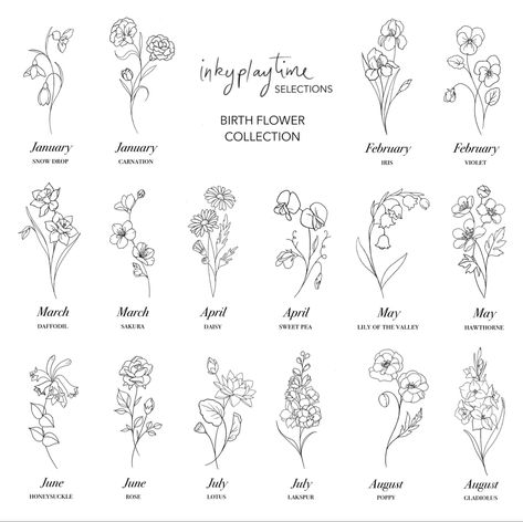 Large Lily Of The Valley Tattoo, Birthflower Name Tattoo, Birthflower January Tattoo, Bandito Tattoo, January Tattoos, Jax Tattoo, Minimal Line Art Tattoo, August Flower Tattoo, Jay Tattoo