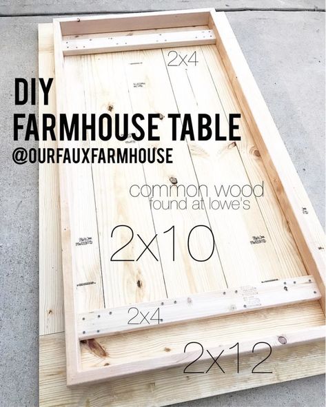 Farmhouse Table DIY » ourfauxfarmhouse.com Farmhouse Table Diy, Diy Farm Table, Diy Esstisch, Diy Farmhouse Decoration, Farmhouse Table Plans, Diy Dining Table, Diy Farmhouse Table, Diy Dining, Diy Garden Furniture