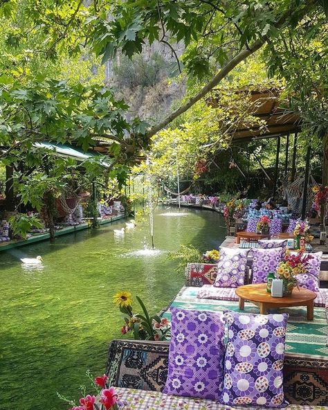 View this amazing list of things to do in Fethiye, Turkey!  Look at this peaceful lunch spot in Fethiye, Turkey  @gozdepekin Turkey Honeymoon, Turkey Hotels, Turkey Travel Istanbul, Turkey Places, Turkey Vacation, Fethiye Turkey, Honeymoon Locations, Dream Travel Destinations, Turkey Travel