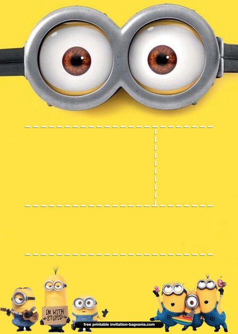 FREE Minions Invitation Templates – FREE Printable Birthday Invitation Templates – Bagvania Minions, Minion Template, Minion Party Invitations, Minion Birthday Card, Minion Invitation, Minion Birthday Invitations, Minion Card, Minions Birthday, 1st Birthday Invitation Template