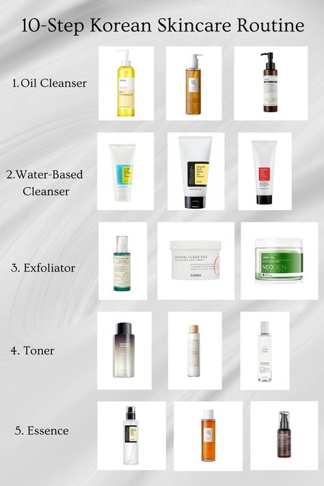 10 Best Korean Skincare products to build your skincare routines. Read on to see the best recommendations for best Korean Skincare cleansers, exfoliators, toners, essences, serums, masks, eye care, moisturisers and sunscreens. Best Korean Beauty brands including Cosrx, Beauty of Joeson, Innisfree. Skincare products best for combination, oily, sensitive skin. Build your 10-step Korean skincare routine Korean Morning Skincare Routine, 10 Step Skin Care Routine, Best Korean Skincare Products, Korean Skincare Steps, Best Korean Skincare, Korean Skin Care Secrets, Korean 10 Step Skin Care, Korean Beauty Routine, Korean Skincare Products