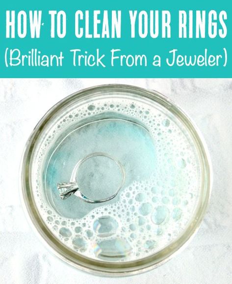 Best Jewelry Cleaner Diy, Best At Home Jewelry Cleaner, Cleaning My Diamond Ring, How To Clean Fine Jewelry At Home, How To Make Jewelry Cleaner, Ring Cleaning Solution, Diy Jewelry Cleaning Solution, How To Clean White Gold Rings, At Home Ring Cleaner