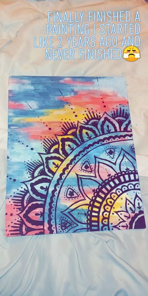 Painting, canvas, acrylic, Mandela, abstract Easy Mandala Painting On Canvas, Mandala Canvas Painting Easy, Mandela Paintings On Canvas, Acrylic Mandala Painting, Canvas Painting Ideas Mandala, Mandala On Canvas Acrylics, Mandala Painting Canvases, Mandela Art Easy, Canvas Mandala Painting