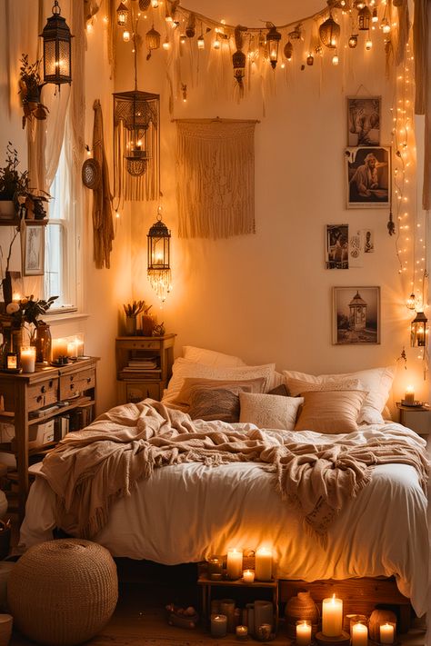 45 Enchanting Boho Bedroom Ideas to Transform Your Sanctuary – The Crafty Hacks Hobo Room, Creative Closets, Boho Bedroom Ideas, Colorful Bedding, Moroccan Boho, Colorful Tapestry, Bamboo Blinds, Bold Wallpaper, Beaded Curtains