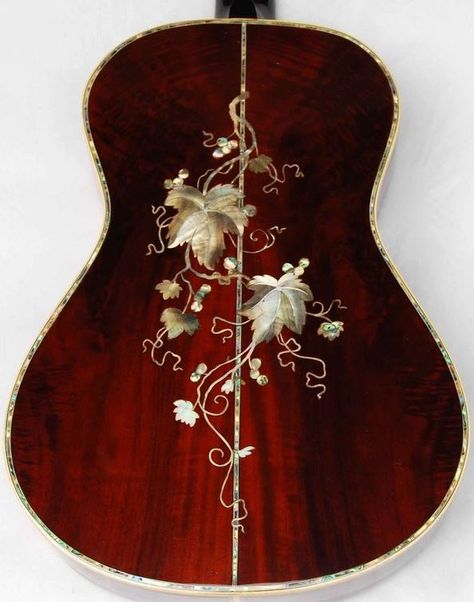 Vine and Leaf Guitar Inlay (Grapes, maybe) Guitars Design, Guitar Country, Acoustic Guitar Chords, Beautiful Instruments, Ukulele Art, Guitar Inlay, Instruments Art, Acoustic Guitar Lessons, Best Acoustic Guitar