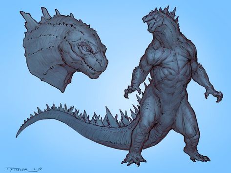 Croquis, Taran Fiddler, Godzilla Movie, Kaiju Design, Godzilla Funny, Fantasy Creature Art, All Godzilla Monsters, Some Sketches, Kaiju Art