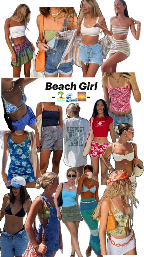 Beach girl summer sunset surise beach girl outfits Girl Beach Outfit, Surfergirl Style, Beach Girl Outfits, Sommer Strand Outfit, Shorts Dress, Hippie Man, Beachy Outfits, Hawaii Outfits, Preppy Summer Outfits