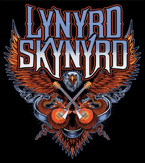 Lynard Skynard Tattoos, Lynyrd Skynyrd Poster, Lynyrd Skynyrd Logo, Lynard Skynard, Lynyrd Skynyrd Band, Rock Band Logos, Rock N Roll Art, Rock Band Posters, Greys Anatomy Memes