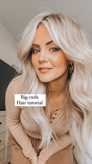 How To Curl Your Hair Big Curls, Big Wave Curls For Long Hair, Big Soft Curls Medium, Long Big Curls Hair, Full Curls For Long Hair, Loose Wave Long Hair, Low Curls Long Hair, Big Beachy Waves Long Hair, Long Hair Curled Hairstyles Wedding