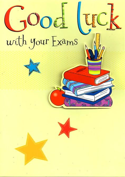 Good Luck With Your Exams Greeting Card within Good Luck Card Templates Best Wishes For Exam, Exam Wishes, Good Luck For Exams, Glitter Lucky, Farewell Cards, Messages For Friends, Lucky Symbols, Id Card Template, Good Luck Cards