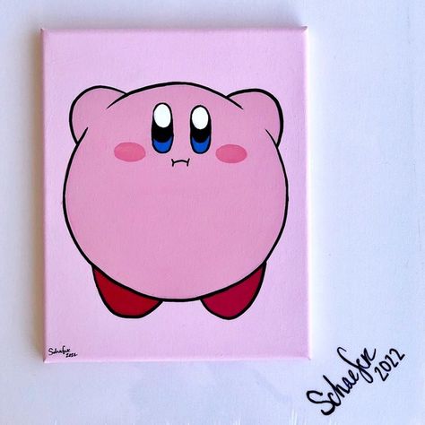 Nintendo Switch Game - Cartoon Character Painting Gamer Cartoon, Pintura Hippie, Cute Easy Paintings, Posca Marker, Kirby Art, Small Canvas Paintings, Graffiti Style Art, Easy Canvas Art, Simple Canvas Paintings