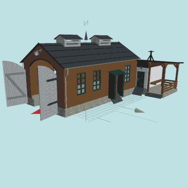 Downloadbereich: 3D Modelle - , eine Modellbahn in der Spur TT Model Houses, Model Railways, 3d Modelle, 3d Images, Minecraft Ideas, Model Railway, Model Homes, Model Trains, 3d Print