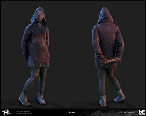 ArtStation - The Legion - Susie - Dead By Daylight, Eric Bourdages Dbd Concept Art, Dbd Legion Susie, The Legion Susie, Dbd Susie, Dbd Legion, Legion Dbd, Dark Outfit, Hill Photo, Horror Movies Funny