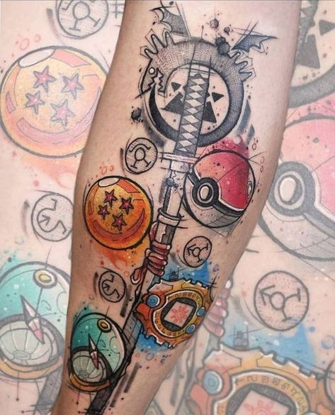 Groot Tattoo, Nintendo Tattoo, Dbz Tattoo, Mangas Tattoo, Video Game Tattoos, Nerdy Tattoos, Gamer Tattoos, Cool Tattoo Drawings, Video Game Tattoo