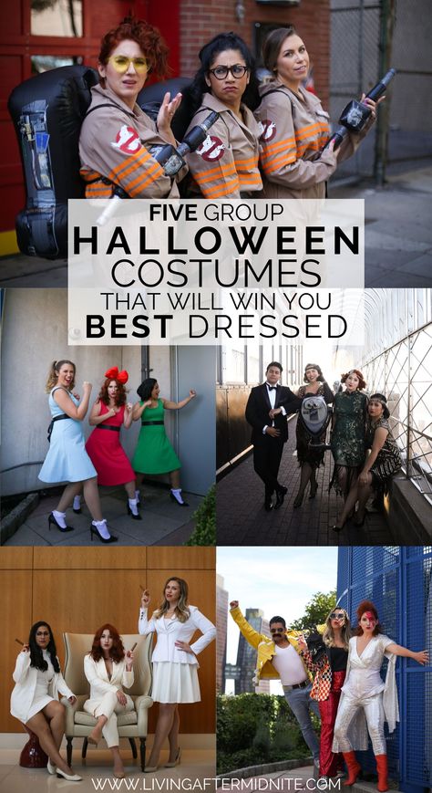 5 Group Halloween Costumes That Will Win You Best Dressed Halloween Team Costumes Work, Group Costume For Work, Cool Group Costume Ideas, Coed Halloween Costumes Group, Group Costumes From Movies, Women’s Group Halloween Costumes, Halloween Work Costumes Group, Modest Group Halloween Costumes, Halloween Costume Work Group