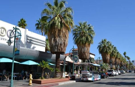 Palm Canyon Drive Downtown Palm Springs Angeles, Los Angeles, Palm Springs Downtown, Downtown Palm Springs, Spring Movie, Retro Palm Springs, Palm Canyon, Palm Springs Mini Backpack, Salvation Mountain